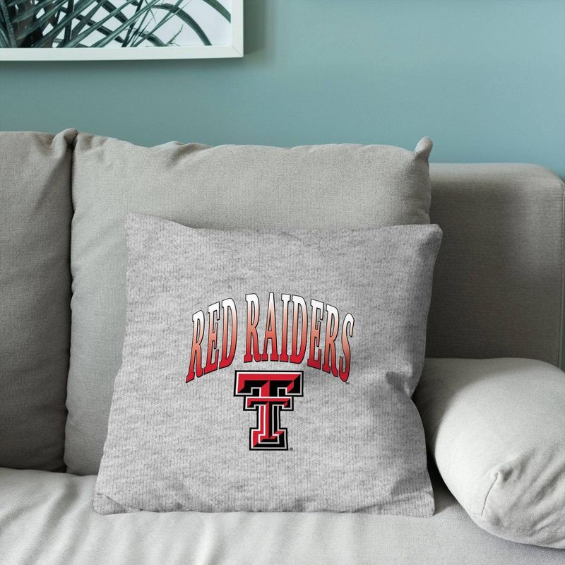 slide 4 of 5, NCAA Texas Tech Red Raiders 16" Heather Gray Sweatshirt Pillow, 1 ct