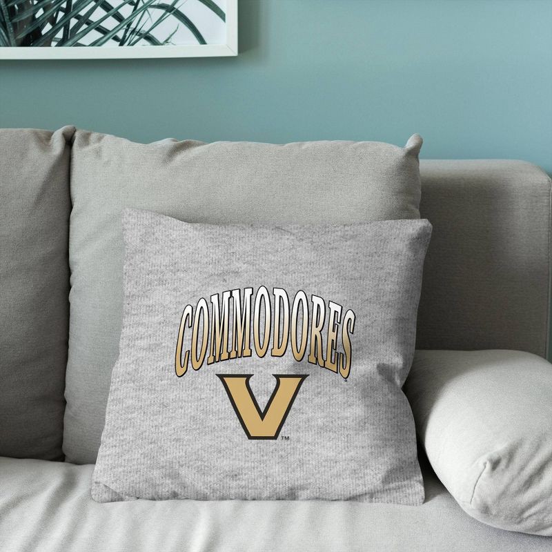 slide 4 of 5, NCAA Vanderbilt Commodores 16" Heather Gray Sweatshirt Pillow, 1 ct