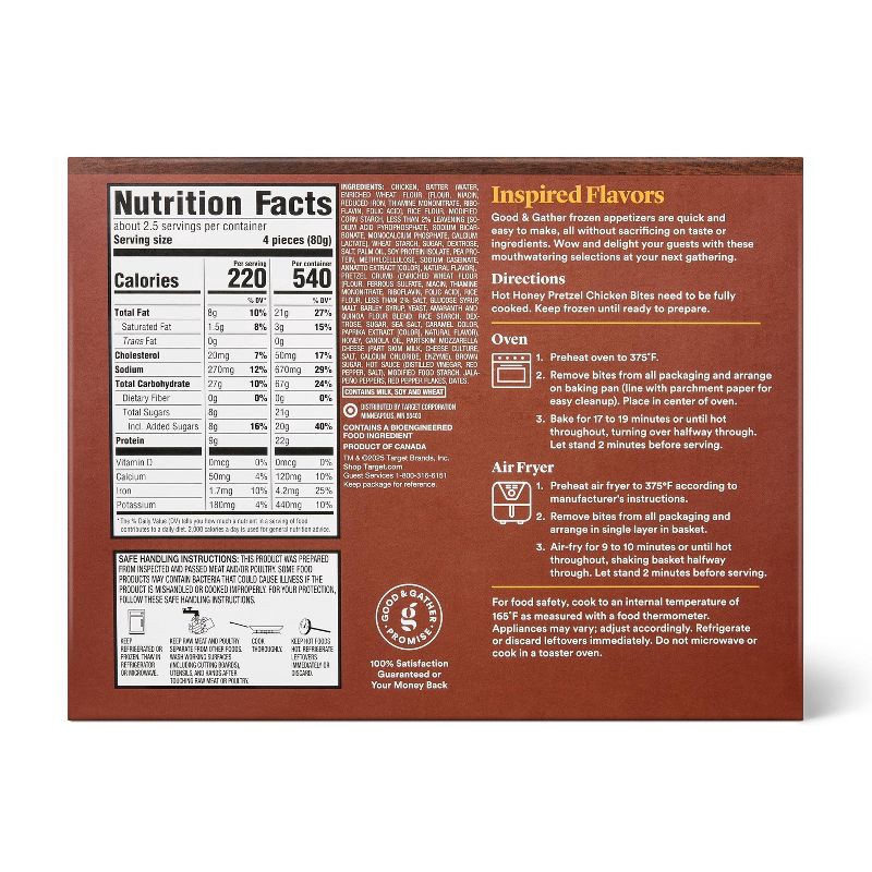 slide 2 of 4, Frozen Hot Honey Chicken Pretzel Bites - 7.05oz - Good & Gather™, 7.05 oz
