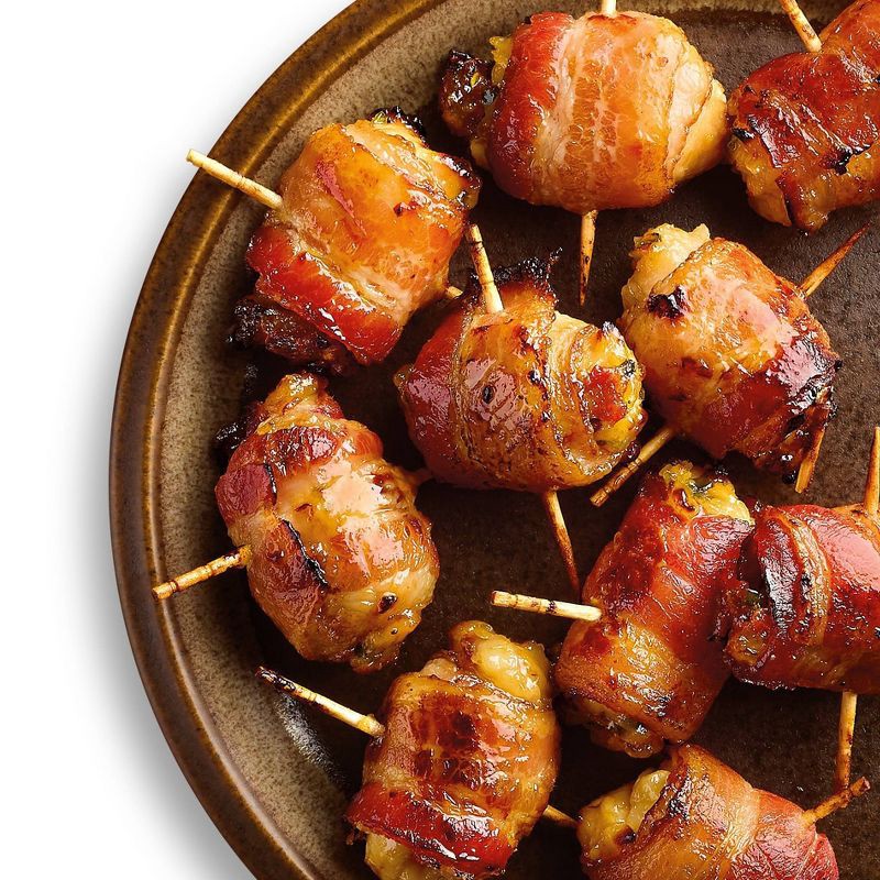 slide 3 of 4, Frozen Uncured Bacon Wrapped Chicken Bites - 9.52oz - Good & Gather™, 9.52 oz
