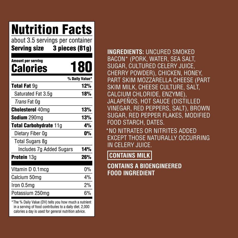 slide 4 of 4, Frozen Uncured Bacon Wrapped Chicken Bites - 9.52oz - Good & Gather™, 9.52 oz