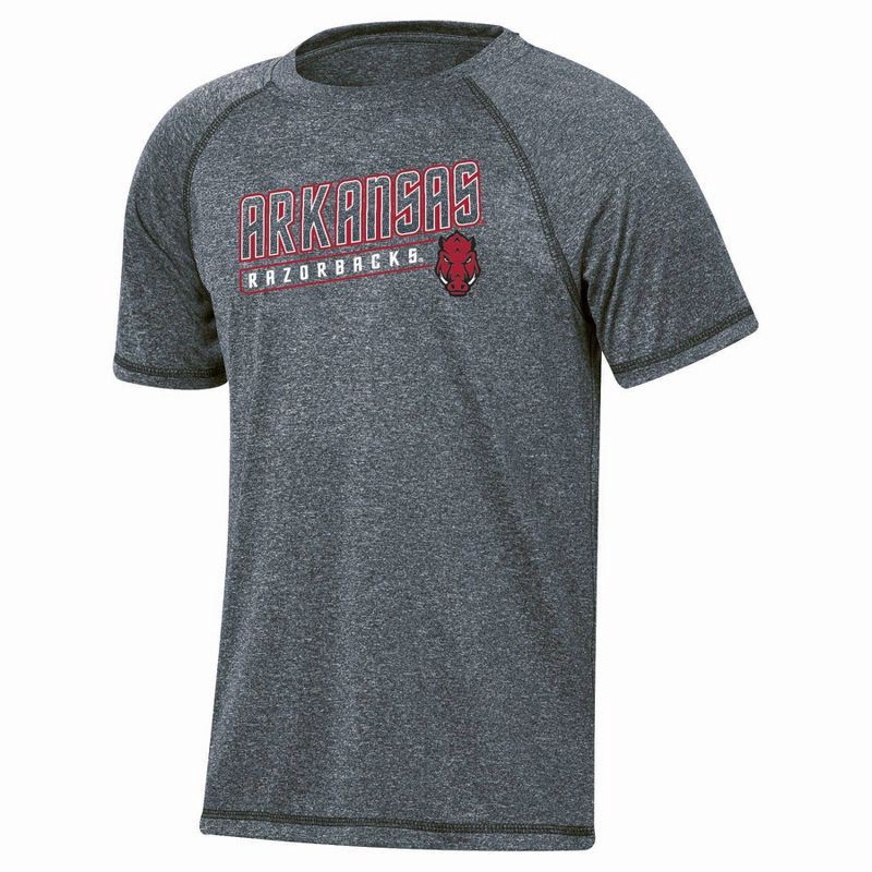 slide 1 of 3, NCAA Arkansas Razorbacks Boys' Gray Poly T-Shirt - S, 1 ct