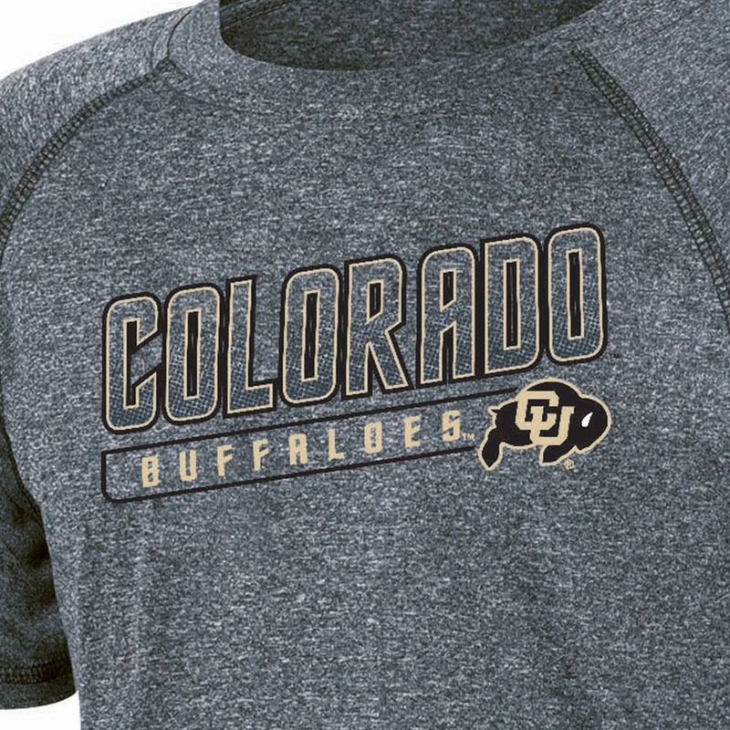 slide 3 of 3, NCAA Colorado Buffaloes Boys' Gray Poly T-Shirt - L, 1 ct