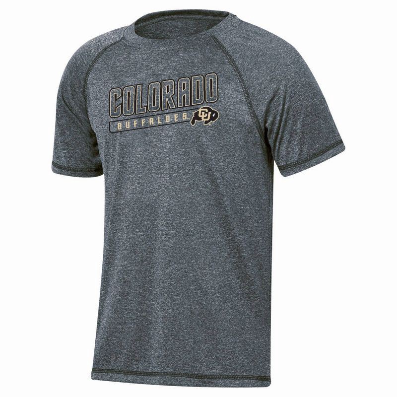 slide 1 of 3, NCAA Colorado Buffaloes Boys' Gray Poly T-Shirt - L, 1 ct