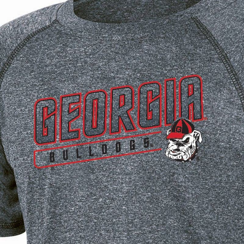 slide 3 of 3, NCAA Georgia Bulldogs Boys' Gray Poly T-Shirt - XL, 1 ct