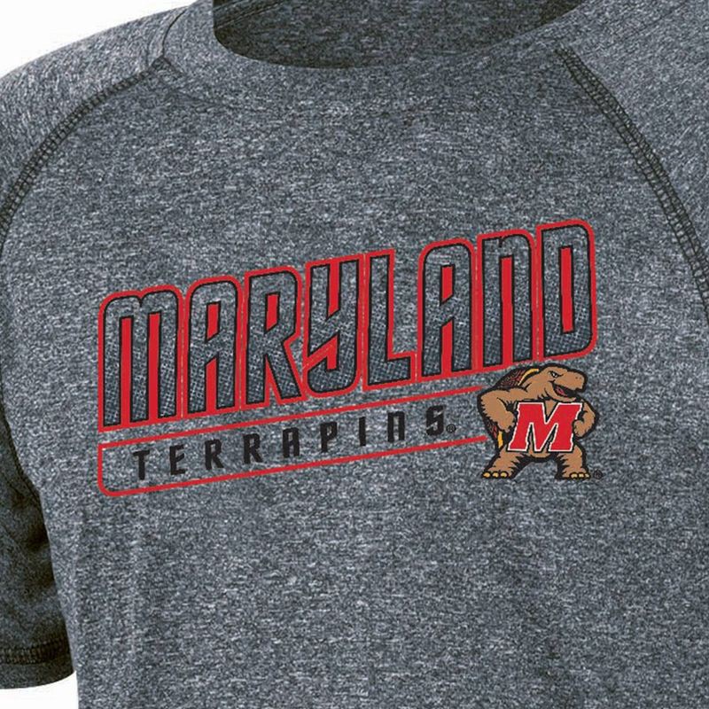 slide 3 of 3, NCAA Maryland Terrapins Boys' Gray Poly T-Shirt - M: Midweight Crew Neck Jersey, 1 ct
