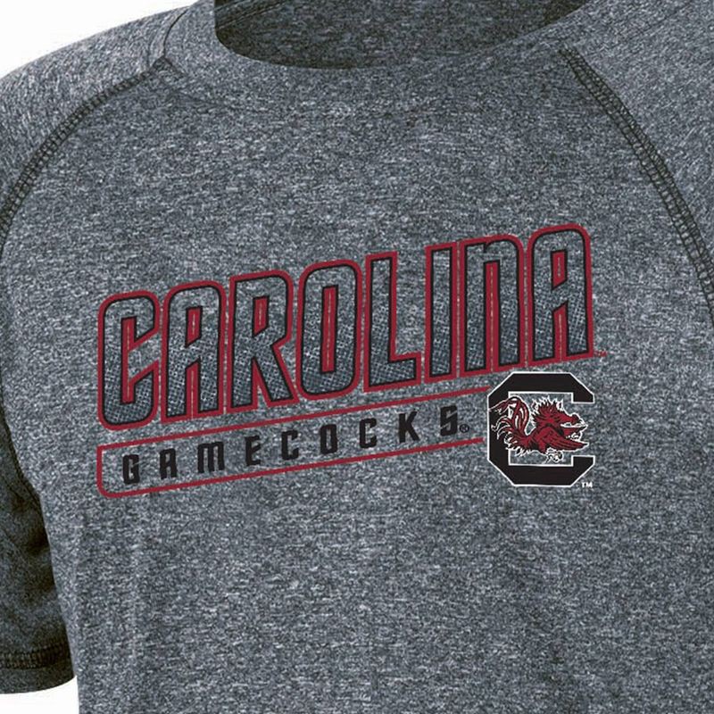 slide 3 of 3, NCAA South Carolina Gamecocks Boys' Gray Poly T-Shirt - M: Midweight Jersey Crew, 1 ct