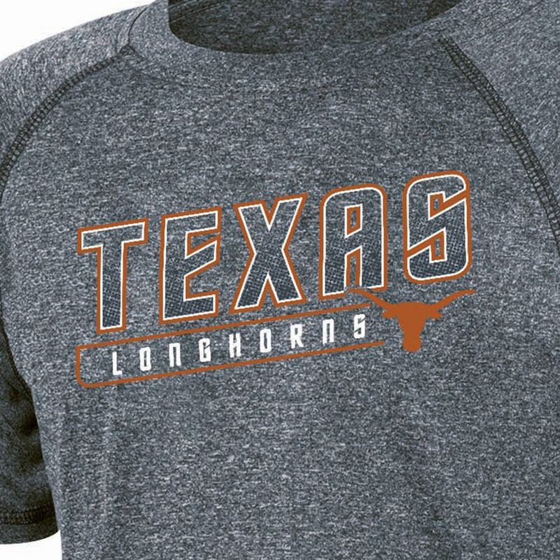 slide 3 of 3, NCAA Texas Longhorns Boys' Gray Poly T-Shirt - L, 1 ct