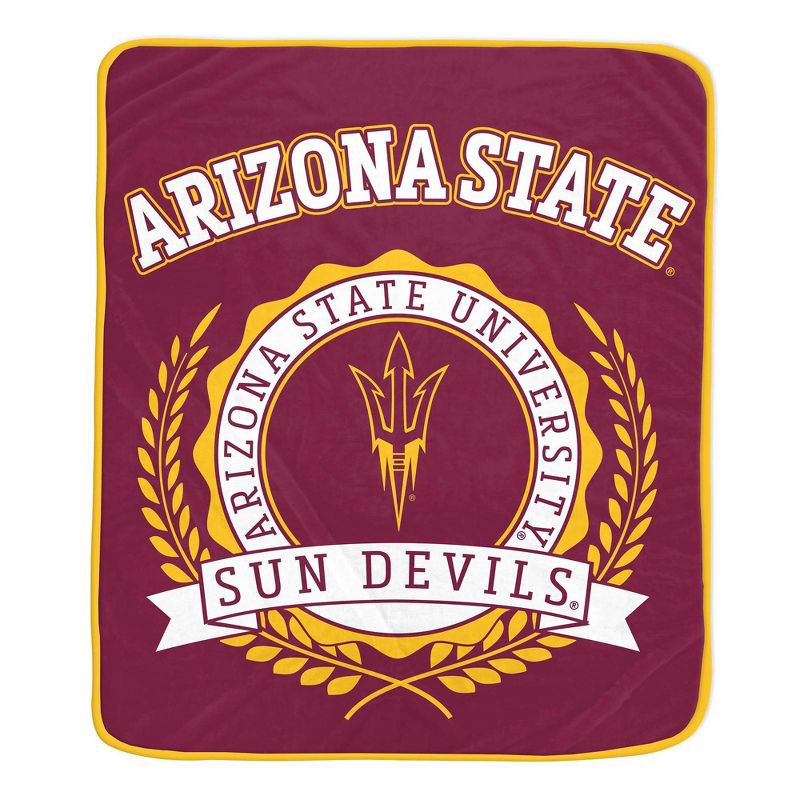 slide 1 of 2, NCAA Arizona State Sun Devils Crest Ultra Soft Blanket, 1 ct
