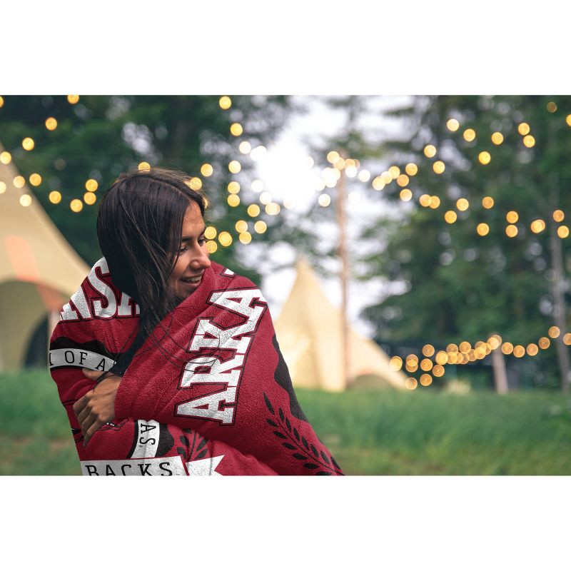 slide 2 of 2, NCAA Arkansas Razorbacks Crest Ultra Soft Blanket, 1 ct