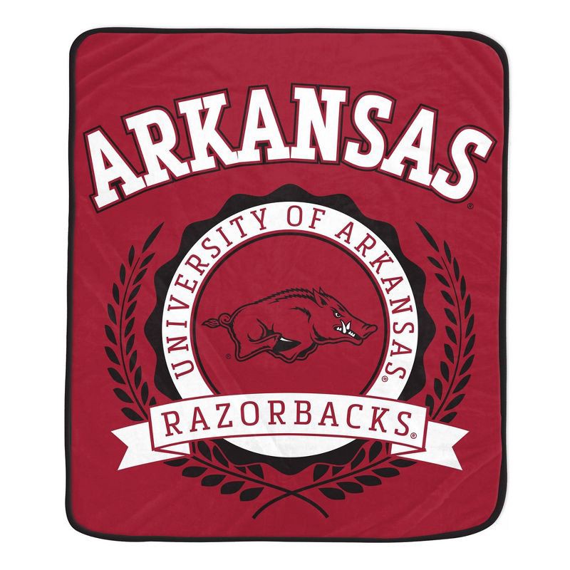 slide 1 of 2, NCAA Arkansas Razorbacks Crest Ultra Soft Blanket, 1 ct