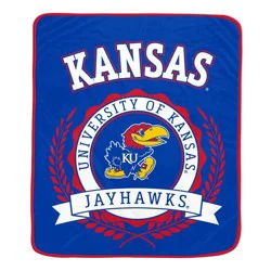 NCAA Kansas Jayhawks Crest Ultra Soft Blanket