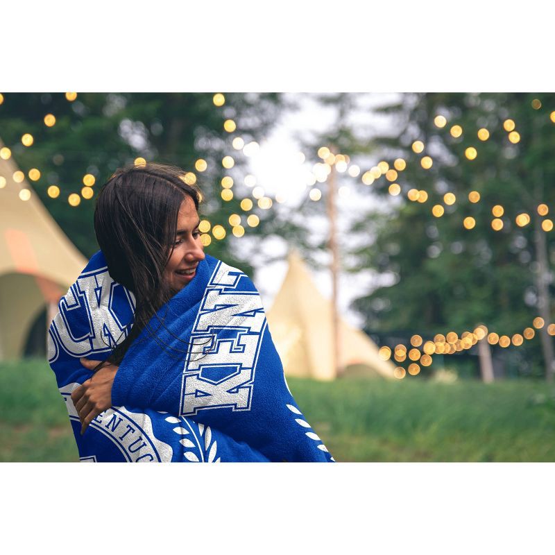 slide 2 of 2, NCAA Kentucky Wildcats Crest Ultra Soft Blanket, 1 ct