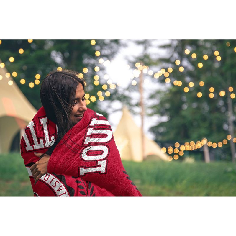 slide 2 of 2, NCAA Louisville Cardinals Crest Ultra Soft Blanket, 1 ct