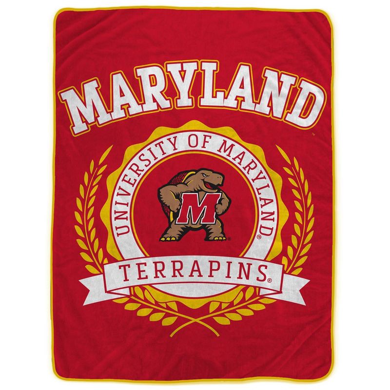 slide 1 of 2, NCAA Maryland Terrapins Crest Ultra Soft Blanket, 1 ct