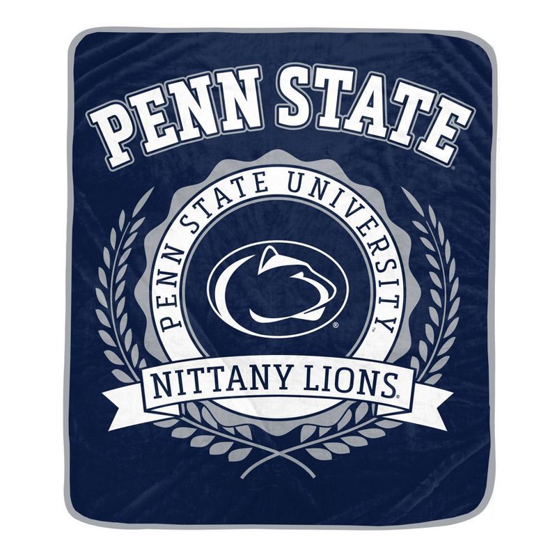 slide 1 of 2, NCAA Penn State Nittany Lions Crest Ultra Soft Blanket, 1 ct
