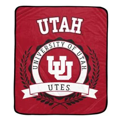 NCAA Utah Utes Crest Ultra Soft Blanket
