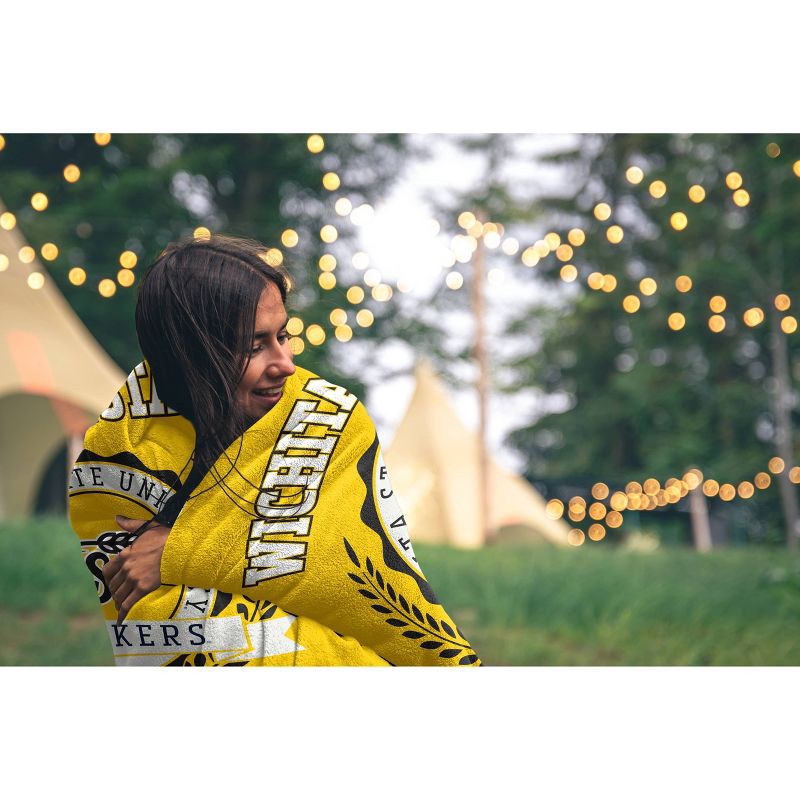 slide 2 of 2, NCAA Wichita State Shockers Crest Ultra Soft Blanket, 1 ct