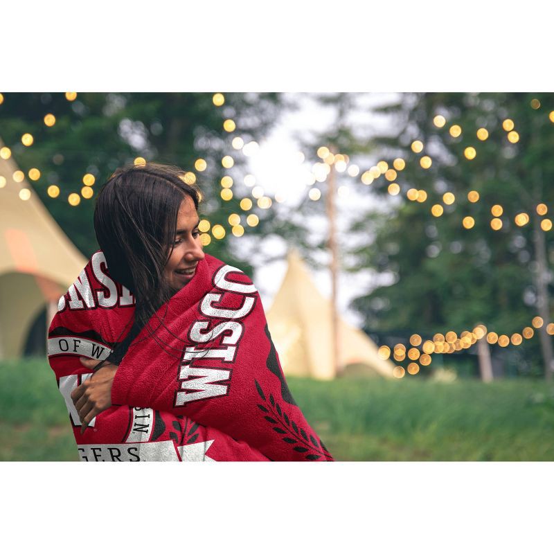 slide 2 of 2, NCAA Wisconsin Badgers Crest Ultra Soft Blanket, 1 ct