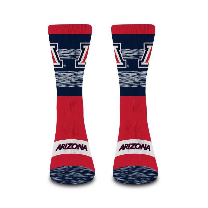 slide 2 of 3, NCAA Arizona Wildcats Mixer Crew Socks, 1 ct
