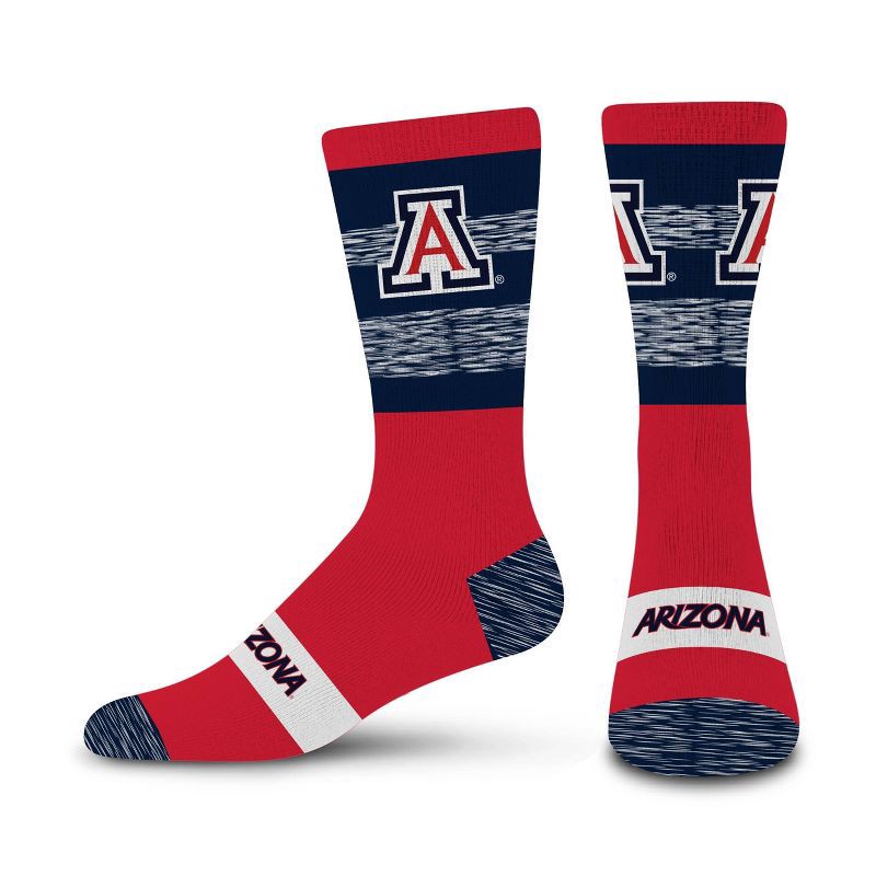 slide 1 of 3, NCAA Arizona Wildcats Mixer Crew Socks, 1 ct