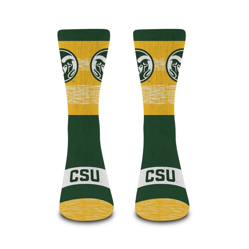 slide 2 of 3, NCAA Colorado State Rams Mixer Crew Socks: Cushioned Heel & Toe, Knit Fabric, 1 ct