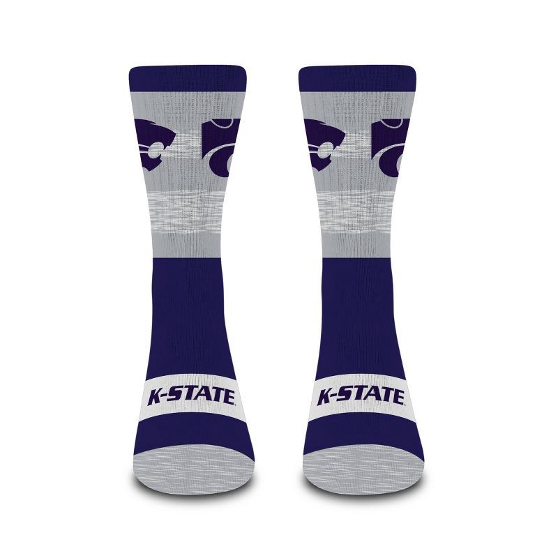 slide 2 of 3, NCAA Kansas State Wildcats Mixer Crew Socks: Cushioned Heel & Toe, Adult Large, 1 ct