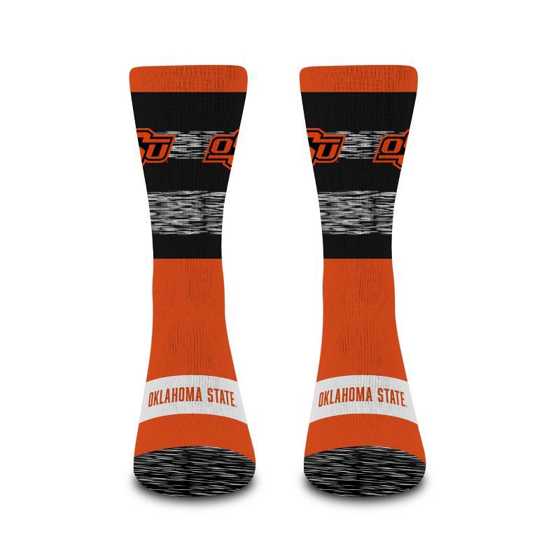 slide 2 of 3, NCAA Oklahoma State Cowboys Mixer Crew Socks: Cushioned Heel & Toe, Knit Fabric, 1 ct