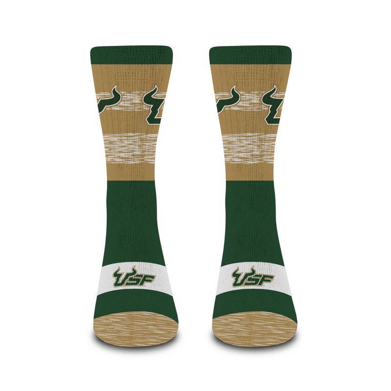 slide 2 of 3, NCAA South Florida Bulls Mixer Crew Socks: Cushioned Heel & Toe, Knit Fabric, 1 ct