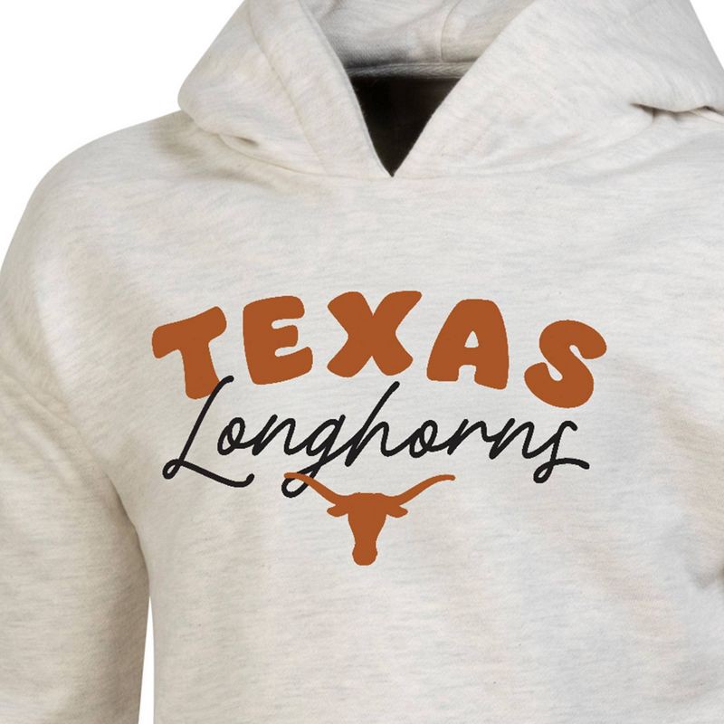 slide 3 of 3, NCAA Texas Longhorns Girls' Hooded Sweatshirt - L, 1 ct