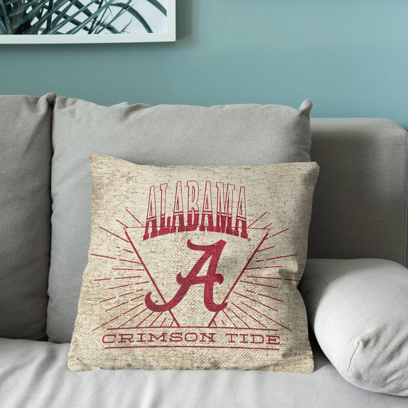slide 3 of 5, NCAA Alabama Crimson Tide 26 x 26 Woven Tapestry Pillow, 1 ct