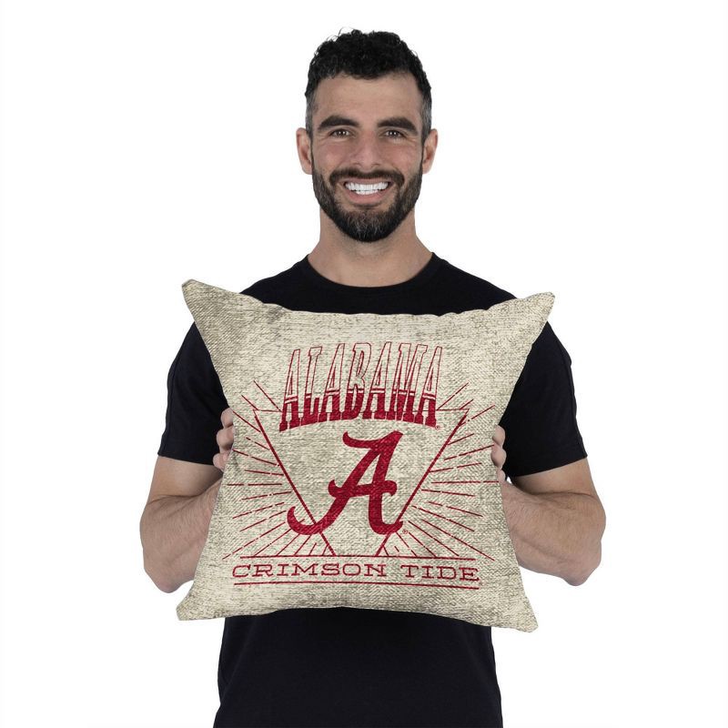 slide 4 of 5, NCAA Alabama Crimson Tide 26 x 26 Woven Tapestry Pillow, 1 ct