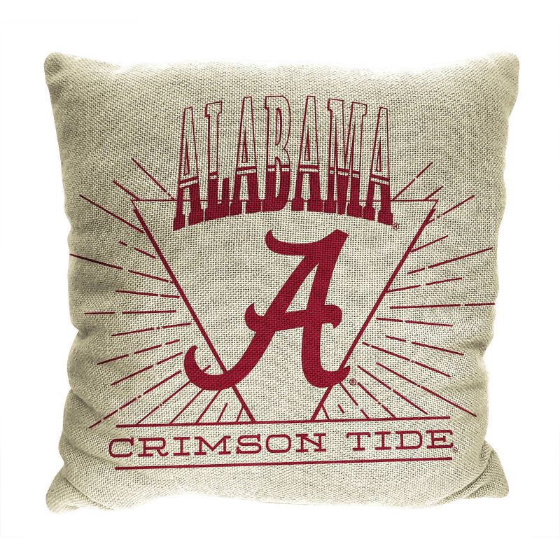 slide 1 of 5, NCAA Alabama Crimson Tide 26 x 26 Woven Tapestry Pillow, 1 ct
