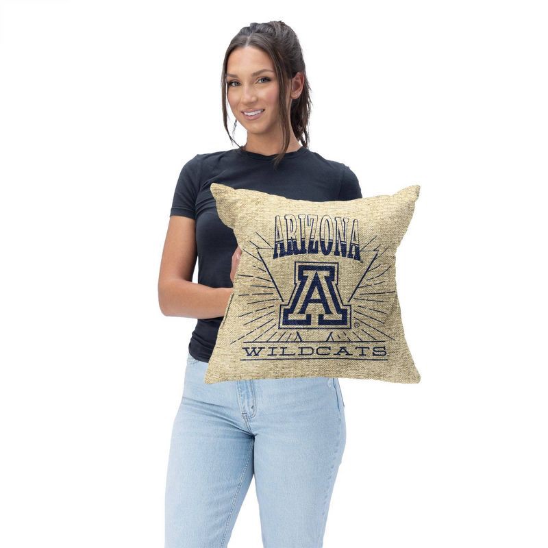 slide 2 of 5, NCAA Arizona Wildcats 26 x 26 Woven Tapestry Pillow, 1 ct