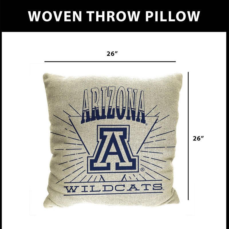 slide 5 of 5, NCAA Arizona Wildcats 26 x 26 Woven Tapestry Pillow, 1 ct