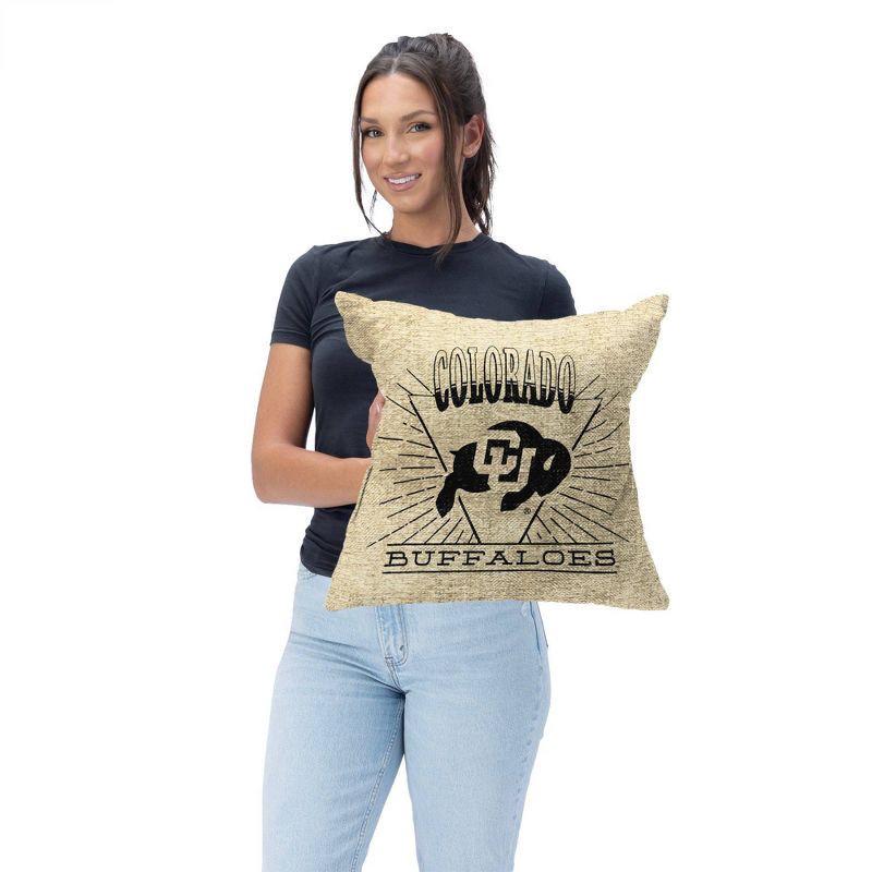 slide 2 of 5, NCAA Colorado Buffaloes 26 x 26 Woven Tapestry Pillow, 1 ct
