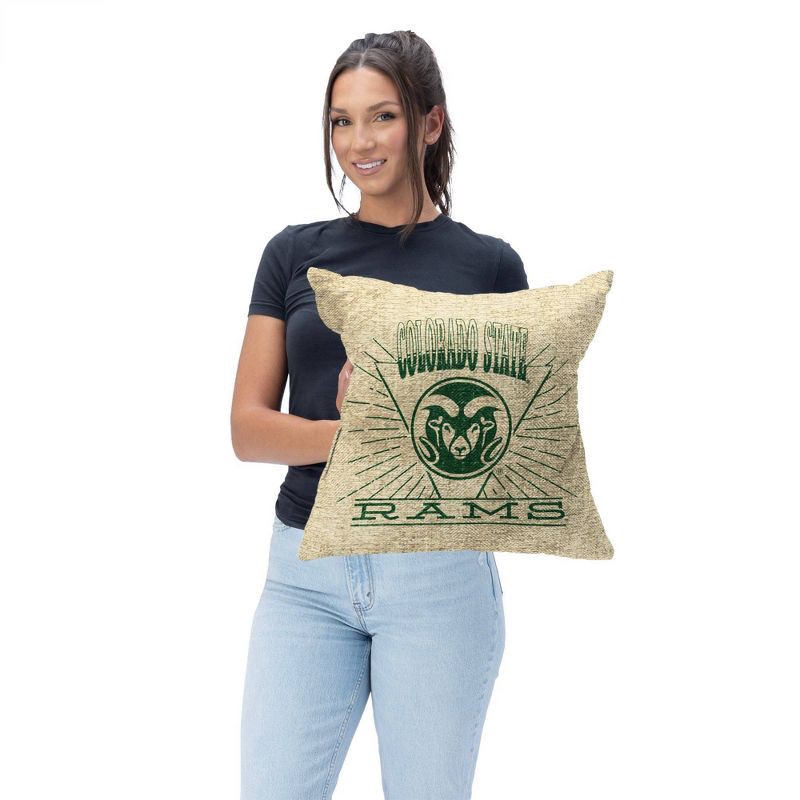 slide 2 of 5, NCAA Colorado State Rams 26 x 26 Woven Tapestry Pillow, 1 ct