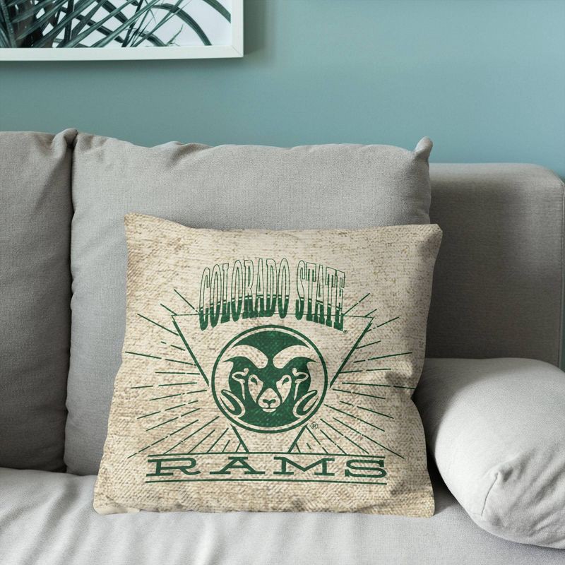 slide 3 of 5, NCAA Colorado State Rams 26 x 26 Woven Tapestry Pillow, 1 ct