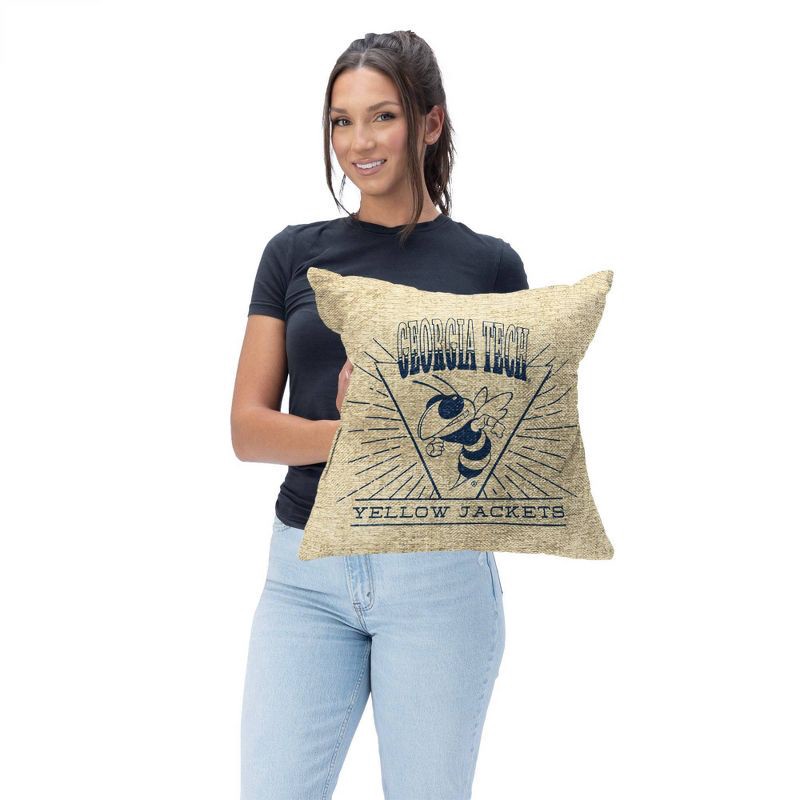 slide 2 of 5, NCAA Georgia Tech Yellow Jackets 26 x 26 Woven Tapestry Pillow, 1 ct