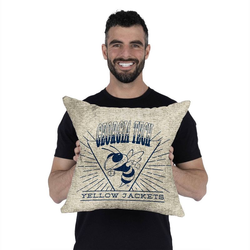 slide 4 of 5, NCAA Georgia Tech Yellow Jackets 26 x 26 Woven Tapestry Pillow, 1 ct