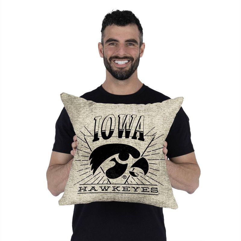 slide 4 of 5, NCAA Iowa Hawkeyes 26 x 26 Woven Tapestry Pillow, 1 ct