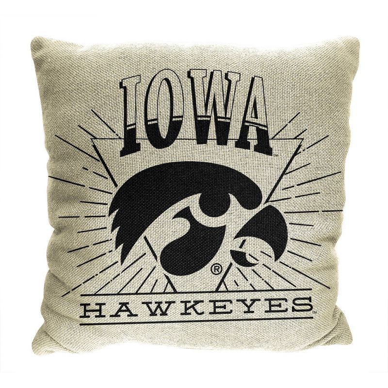 slide 1 of 5, NCAA Iowa Hawkeyes 26 x 26 Woven Tapestry Pillow, 1 ct