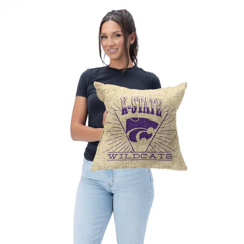 slide 2 of 5, NCAA Kansas State Wildcats 26 x 26 Woven Tapestry Pillow, 1 ct