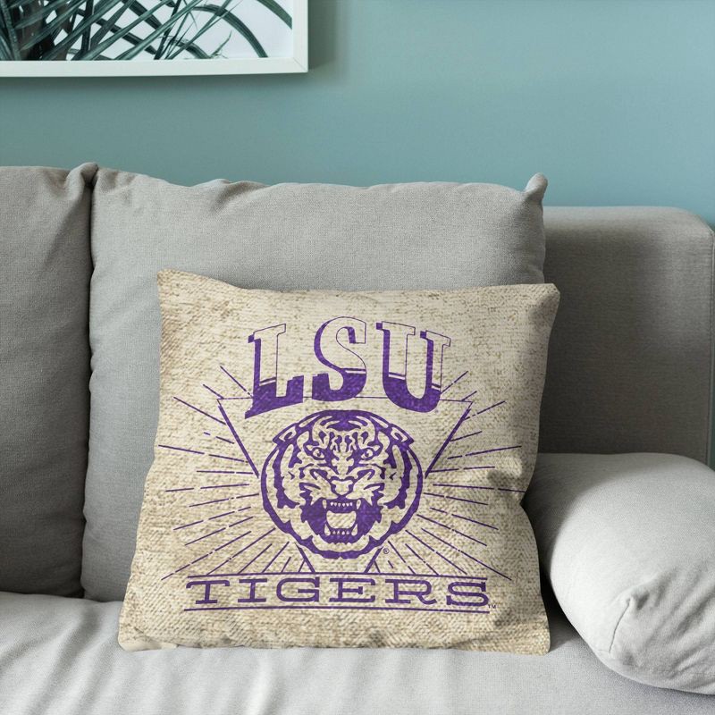 slide 3 of 5, NCAA LSU Tigers 26 x 26 Woven Tapestry Pillow, 1 ct