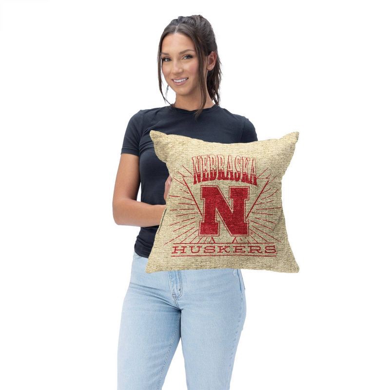 slide 2 of 5, NCAA Nebraska Cornhuskers 26 x 26 Woven Tapestry Pillow, 1 ct