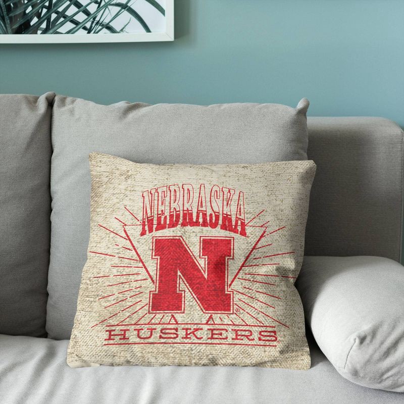 slide 3 of 5, NCAA Nebraska Cornhuskers 26 x 26 Woven Tapestry Pillow, 1 ct