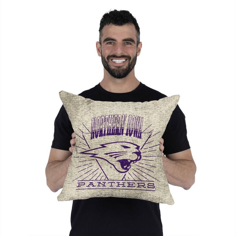 slide 4 of 5, NCAA Northern Iowa Panthers 26 x 26 Woven Tapestry Pillow, 1 ct