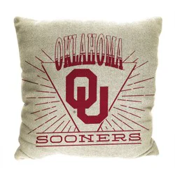 NCAA Oklahoma Sooners 26 x 26 Woven Tapestry Pillow
