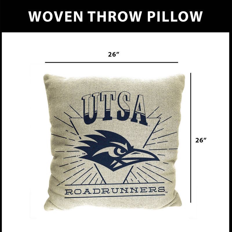 slide 5 of 5, NCAA UTSA Roadrunners 26 x 26 Woven Tapestry Pillow, 1 ct