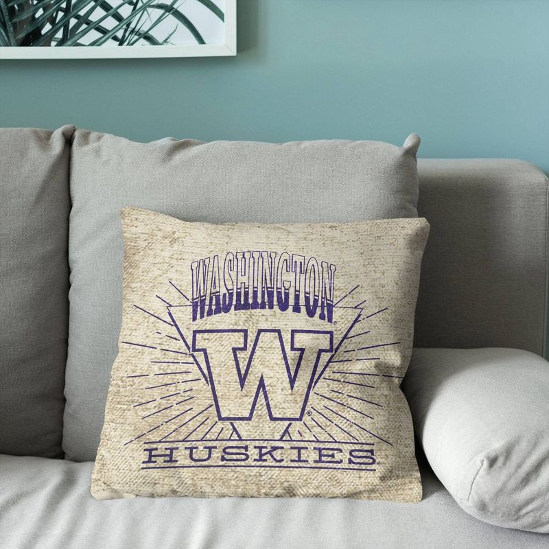 slide 3 of 5, NCAA Washington Huskies 26 x 26 Woven Tapestry Pillow, 1 ct